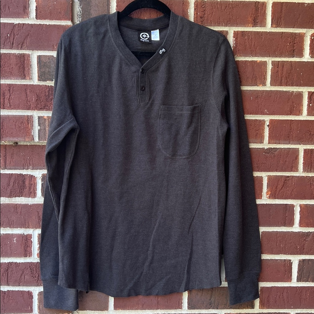 LRG Dark Gray Waffle Knit Top